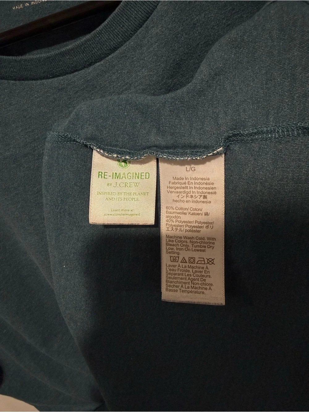 J. Crew Men’s Teal Crewneck Pocket Tee